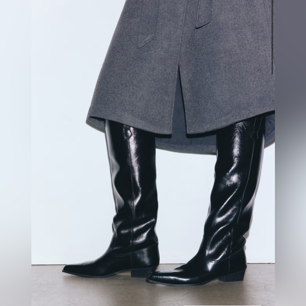 H&M Black Knee-High Boots